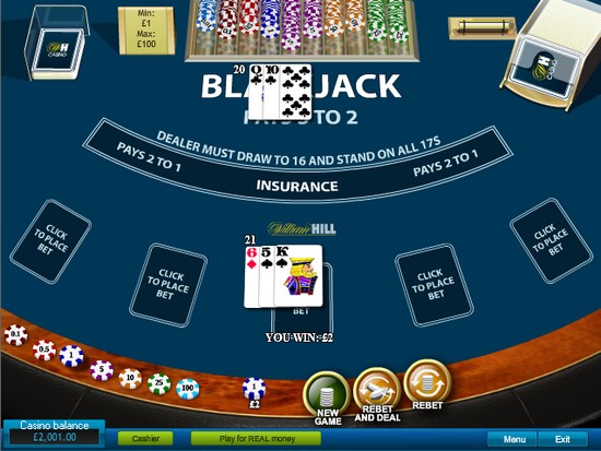 PocketWin Blackjack Table Online